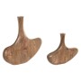 Ensemble de 2 Vases Home ESPRIT Marron Bois de manguier Abstrait Naturel Urbaine 29 X 4,5 X 26 CM (2 Pièces)