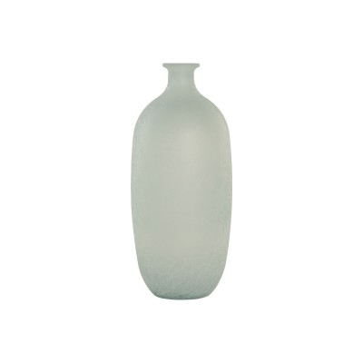 Vase Home ESPRIT Sky blue Recycled glass Mediterranean 16 x 16 x 38 cm