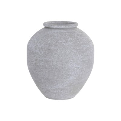 Vase Home ESPRIT Grey Metal Worn 35 x 35 x 38 cm