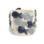 Cache-pot Home ESPRIT Bleu Blanc Céramique 18 x 18 x 16 cm