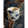 Planter Home ESPRIT Blue White Ceramic 18 x 18 x 16 cm