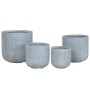 Set de pots de fleurs Home ESPRIT Turquoise Fibre Magnésium 44 x 44 x 43 cm (4 Unités)