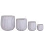 Set de pots de fleurs Home ESPRIT Marron Gris Fibre Magnésium 50 x 50 x 54 cm (4 Unités)