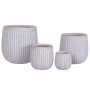 Set de pots de fleurs Home ESPRIT Marron Gris Fibre Magnésium 50 x 50 x 54 cm (4 Unités)