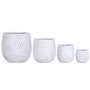 Set de pots de fleurs Home ESPRIT Gris Fibre Magnésium 50 x 50 x 54 cm (4 Unités)