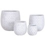 Set de pots de fleurs Home ESPRIT Gris Fibre Magnésium 50 x 50 x 54 cm (4 Unités)