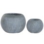 Set of Planters Home ESPRIT Turquoise Fibre Magnesium 55 x 55 x 38 cm (2 Pieces)
