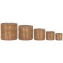 Set of Planters Home ESPRIT Natural Natural Fibre 38 x 38 x 36 cm