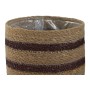 Set de pots de fleurs Home ESPRIT Naturel Brun foncé Fibre naturelle 35 x 35 x 29 cm