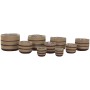 Set of Planters Home ESPRIT Natural Dark brown Natural Fibre 35 x 35 x 29 cm
