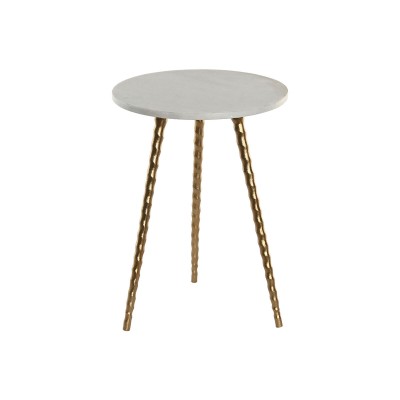 Table d'appoint Home ESPRIT Blanc Doré 36 x 36 x 48,5 cm