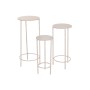 Jeu de 3 tables Home ESPRIT Crème 32 x 32 x 70 cm (3 Pièces)