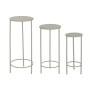 Set of 3 tables Home ESPRIT Green 32 x 32 x 70 cm (3 Pieces)