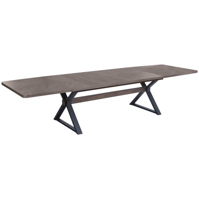 Dining Table Home ESPRIT Brown Black Metal MDF Wood 200 X 97 X 75 CM