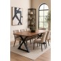 Dining Table Home ESPRIT Brown Black Metal MDF Wood 200 X 97 X 75 CM
