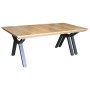 Dining Table Home ESPRIT Brown Black Metal MDF Wood 200 x 100 x 75 cm