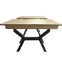Table de Salle à Manger Home ESPRIT Marron Noir Métal Bois MDF 200 x 100 x 75 cm