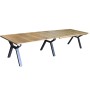 Dining Table Home ESPRIT Brown Black Metal MDF Wood 200 x 100 x 75 cm
