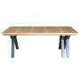 Dining Table Home ESPRIT Brown Black Metal MDF Wood 200 x 100 x 75 cm