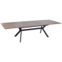 Dining Table Home ESPRIT Brown Black Metal MDF Wood 220 x 100 x 75 cm