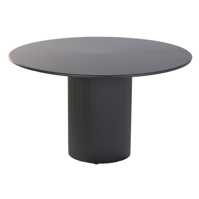 Dining Table Home ESPRIT Black Metal 130 x 130 x 75 cm