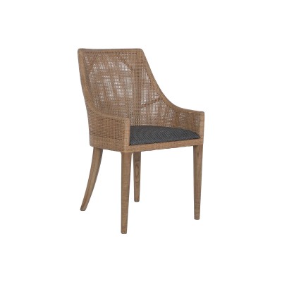 Chaise de Salle à Manger Home ESPRIT Marron Gris Polyester bois mindi 51 X 52 X 88 CM