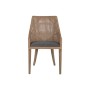 Chaise de Salle à Manger Home ESPRIT Marron Gris Polyester bois mindi 51 X 52 X 88 CM