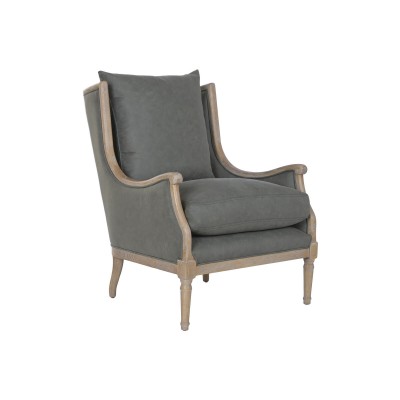 Siège Home ESPRIT Marron Vert Polyester Frêne 74,5 X 85 X 98 CM