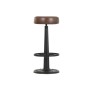 Stool Home ESPRIT Brown Black Leather Iron