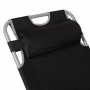Reclining lounder Aktive Polyester 600D Steel Black 177 x 47 x 34 cm