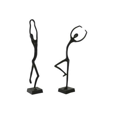 Figurine Décorative Home ESPRIT Noir baile (2 Unités)