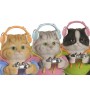 Figurine Décorative Home ESPRIT Multicouleur Chat (3 Unités)