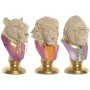 Decorative Figure Home ESPRIT White Multicolour Golden Tiger Lion Gorilla (3 Units)