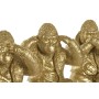 Figurine Décorative Home ESPRIT Doré Gorille (3 Unités)