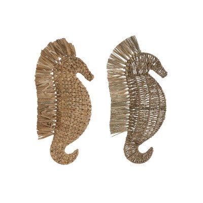 Wall Decoration Home ESPRIT Water hyacinth 28 x 5 x 58 cm (2 Units)