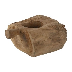 Candleholder Home ESPRIT Natural Teak 30 x 25 x 15 cm