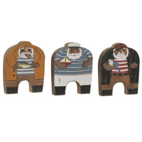 Decorative Figure Home ESPRIT Blue Orange Natural Sailor (3 Units)