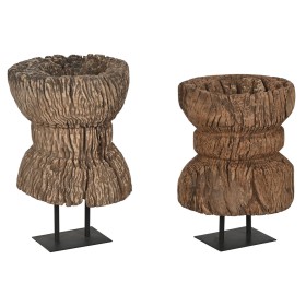 Decorative Figure Home ESPRIT Black Dark brown Single part