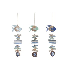 Hanging decoration Home ESPRIT Blue White Sky blue Navy Blue Mediterranean (3 Units)