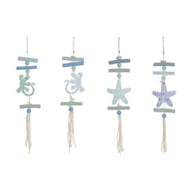 Hanging decoration Home ESPRIT Blue White Mediterranean (4 Units)