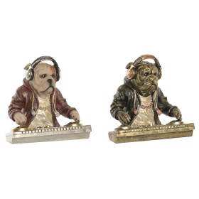 Figurine Décorative Home ESPRIT Multicouleur Chien Loft (2 Unités)