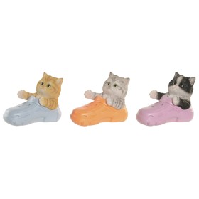Figurine Décorative Home ESPRIT Multicouleur Chat Shabby Chic Crayon (3 Unités)