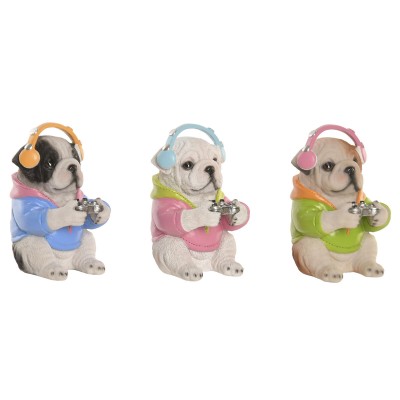 Figurine Décorative Home ESPRIT Multicouleur Chien (3 Unités)