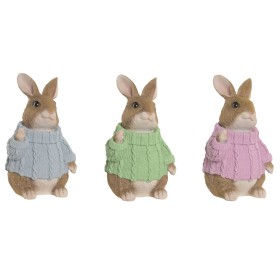 Decorative Figure Home ESPRIT Multicolour Rabbit Shabby Chic (3 Units)