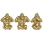 Figurine Décorative Home ESPRIT Doré Gorille (3 Unités)