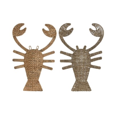 Décoration murale Home ESPRIT Jacinthe d'eau 42 x 5 x 65 cm (2 Unités)