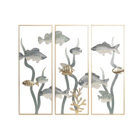 Wall Decoration Home ESPRIT Metal 90 X 3,8 X 80,5 CM (3 Pieces)