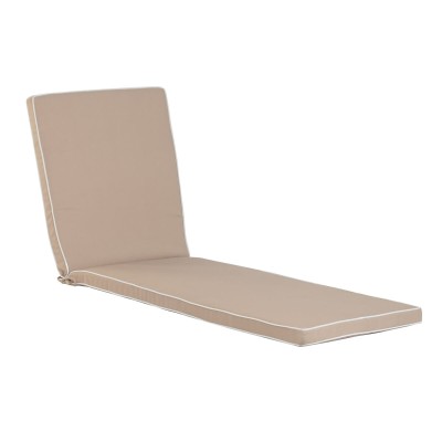 Coussin pour chaise longue Home ESPRIT Blanc Beige Jardin 190 x 60 x 5 cm