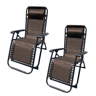 Chaise Transat Pliable de Camping Marbueno Marron 90 x 108 x 66 cm