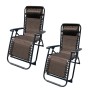 Chaise Transat Pliable de Camping Marbueno Marron 90 x 108 x 66 cm